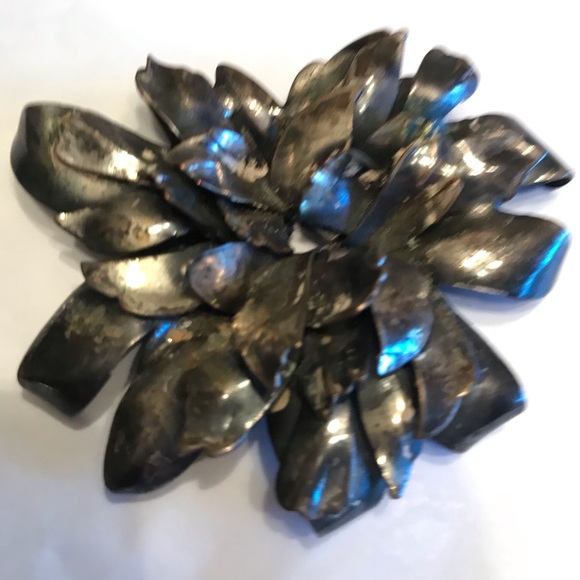 BRUTALIST LARGE METAL FLOWER VINTAGE LATE 1940s - Picture 1 of 10